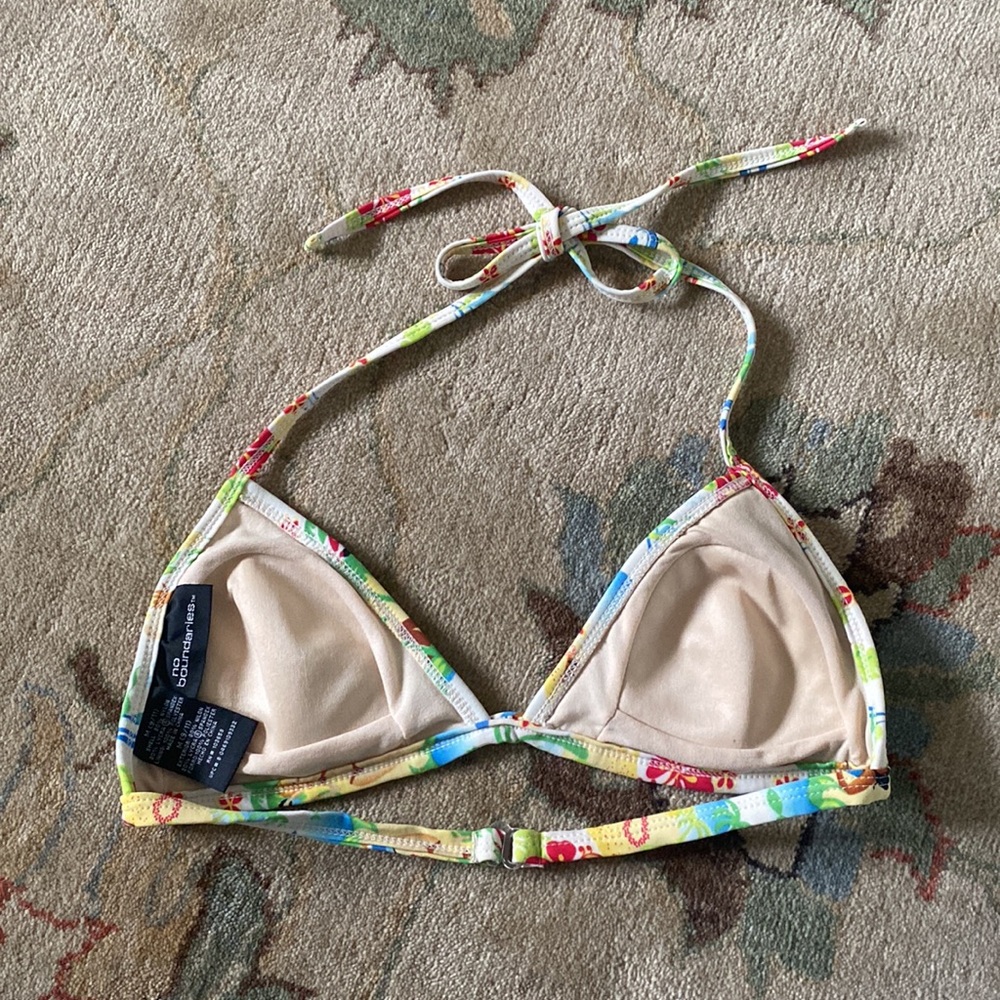Y2K No Boundaries Printed Triangle Bikini Top - Picture 2 of 4